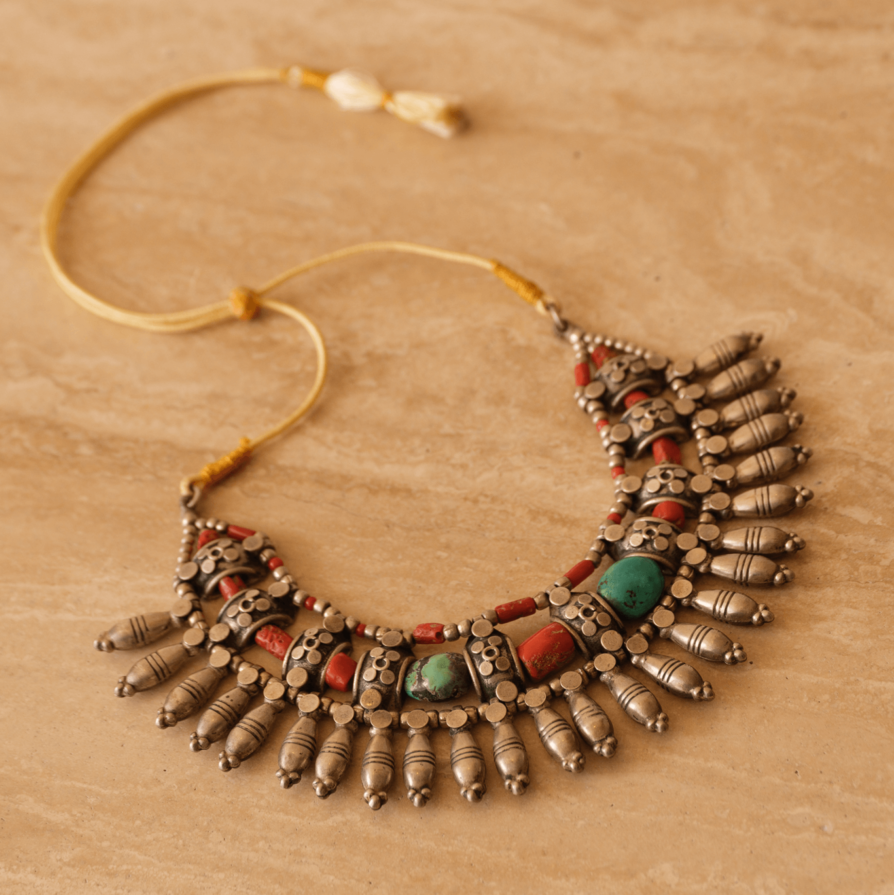 Vintage Ladhak Bib Necklace 1